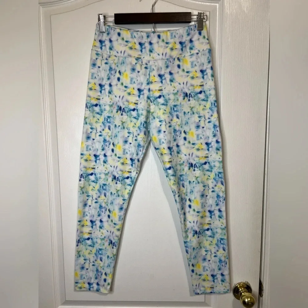 J.Crew Cropped Stretch Pull On Splatter Paint Leggings Size M